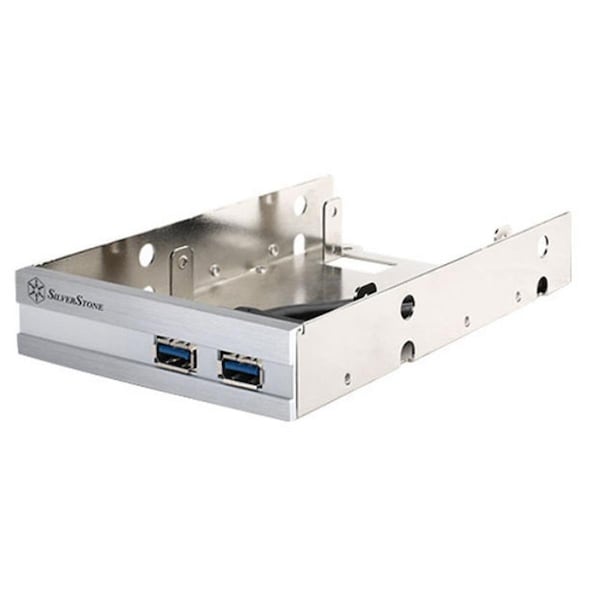 Silverstone 3.5 in. Bay Device for USB 3.0 and Two 2.5 in. Have Drives - Silver FP36S - main